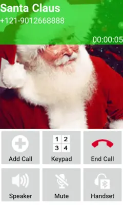 Fake Call Santa Claus - Video android App screenshot 1